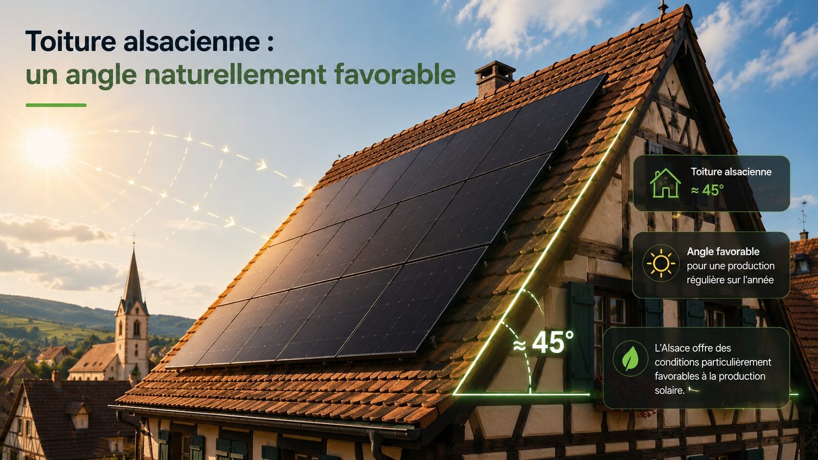 Toitures alsaciennes favorables à l’installation de panneaux photovoltaïques