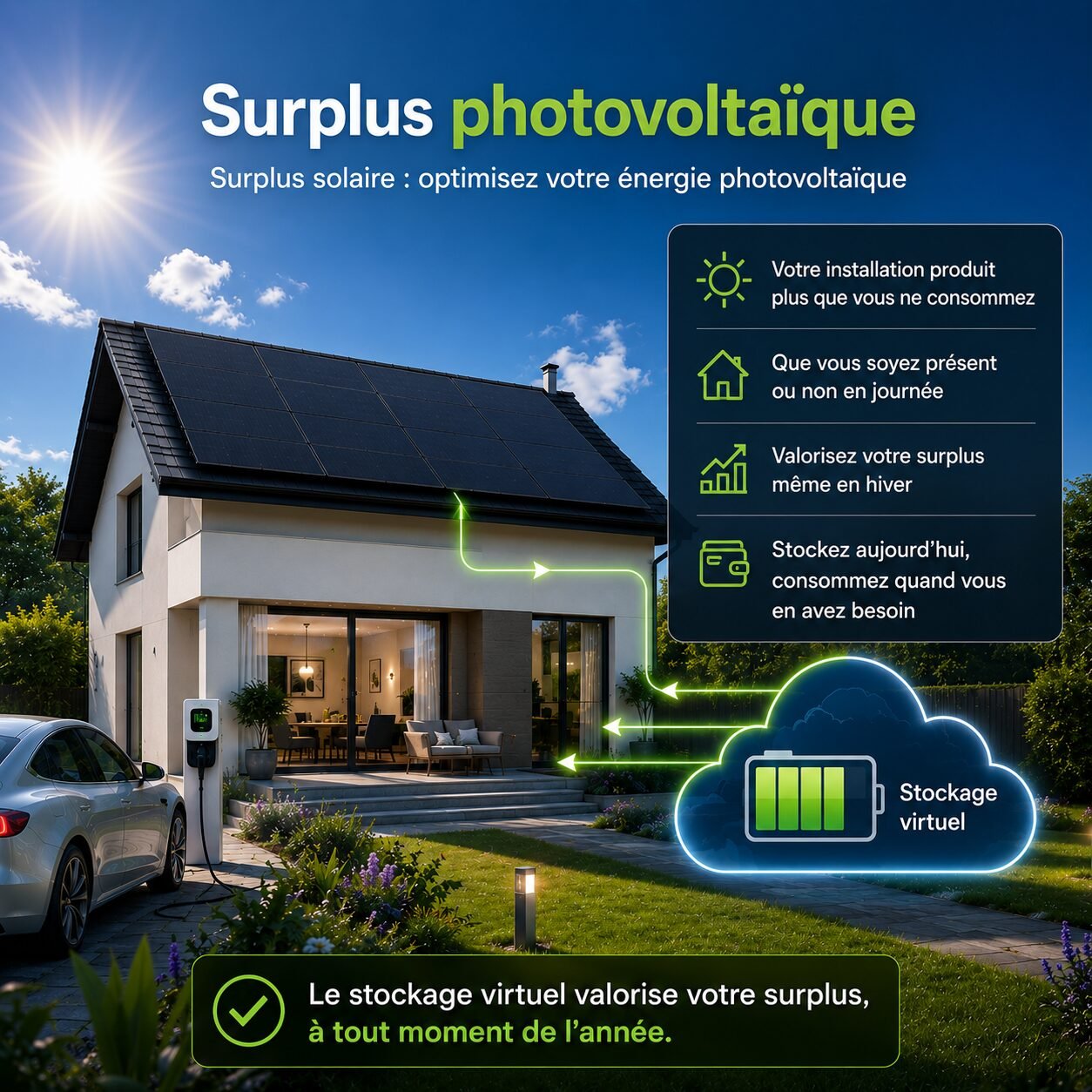 Surplus solaire optimisation énergie photovoltaïque