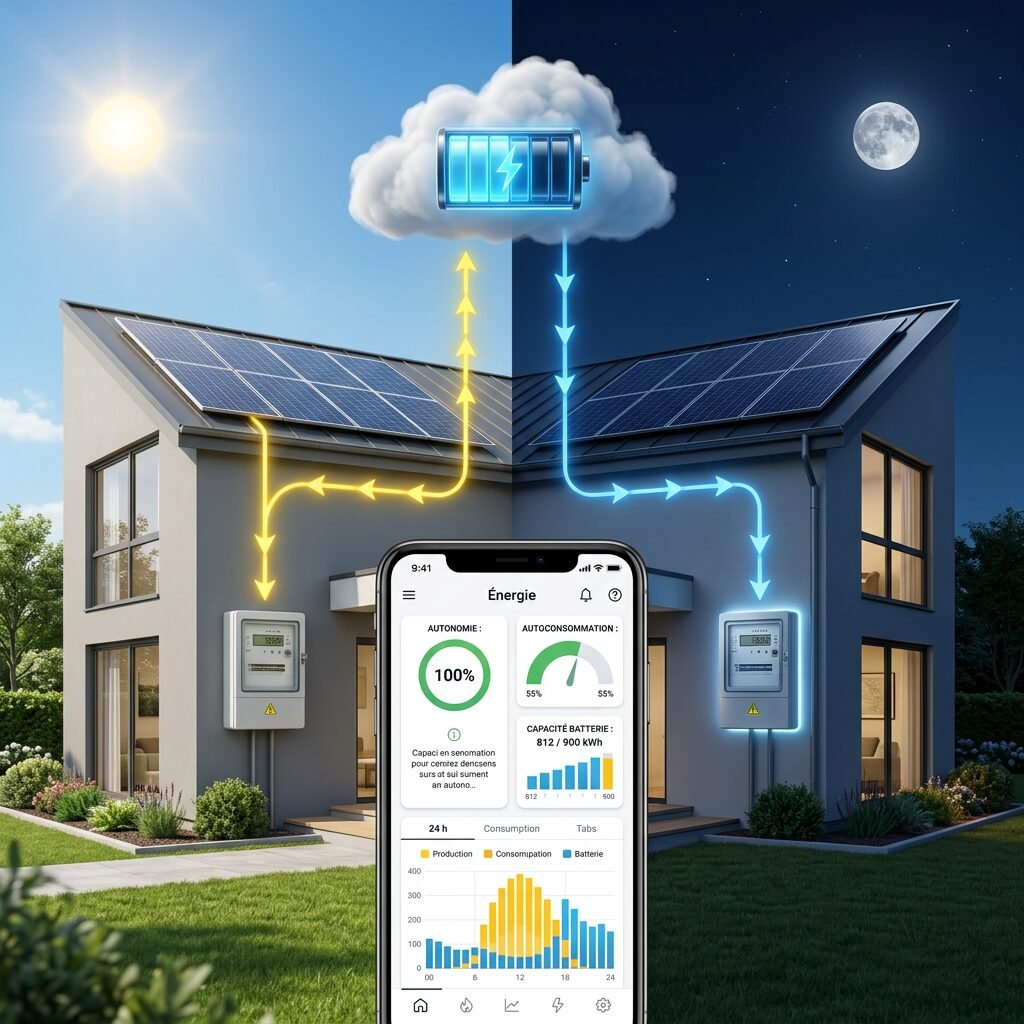 Schéma batterie virtuelle solaire