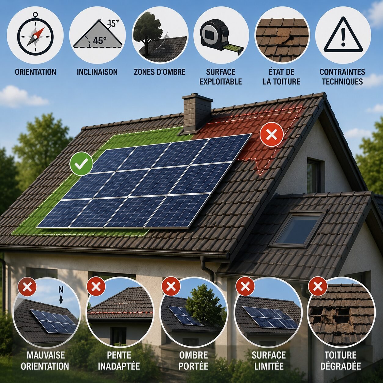 Analyser les contraintes réelles de la toiture avant une installation solaire