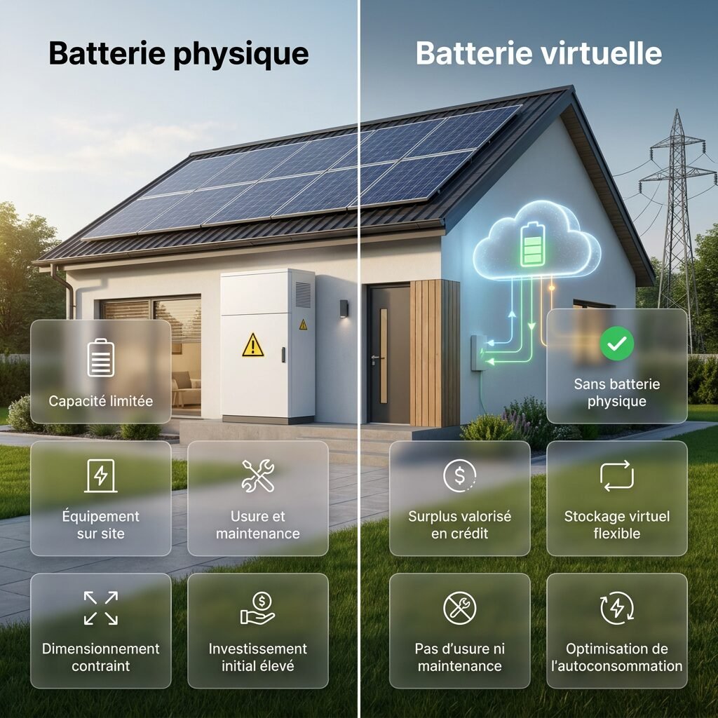 Comparatif batterie virtuelle vs batterie physique