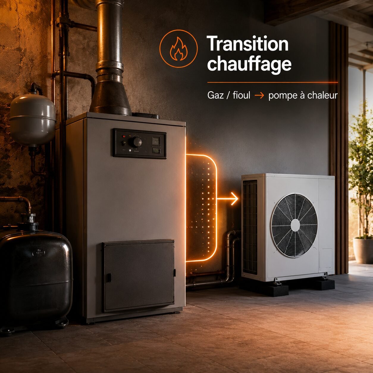 Transition d’un chauffage gaz vers une pompe à chaleur dans un projet solaire