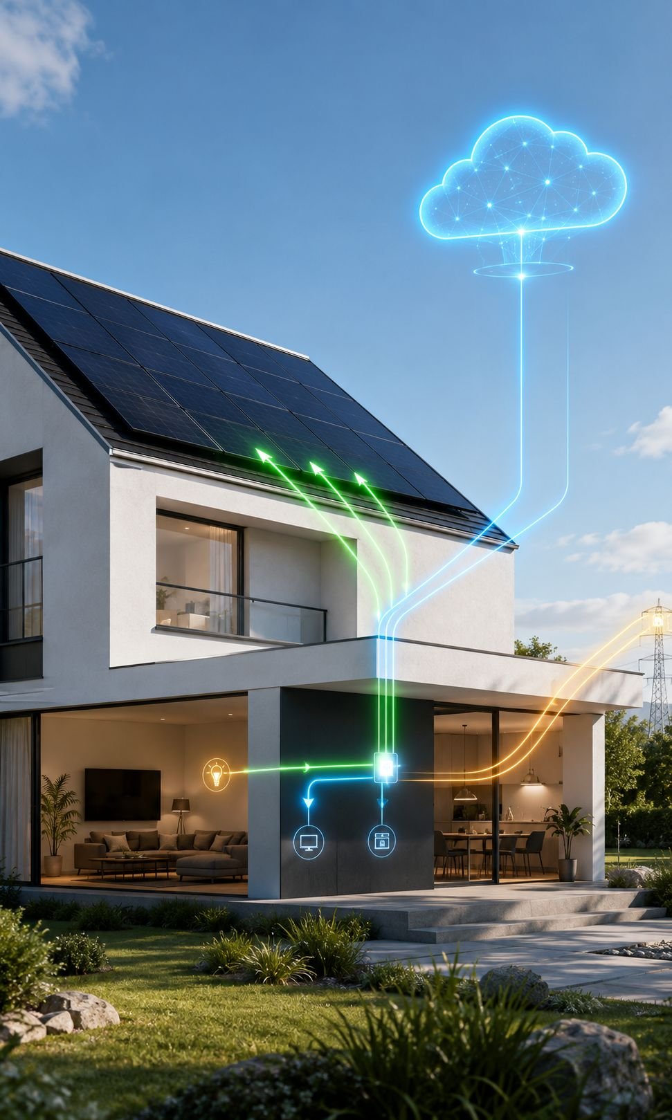 Batterie virtuelle solaire liée à une installation photovoltaïque résidentielle compatible avec une logique de TVA 5,5 % sans batterie physique