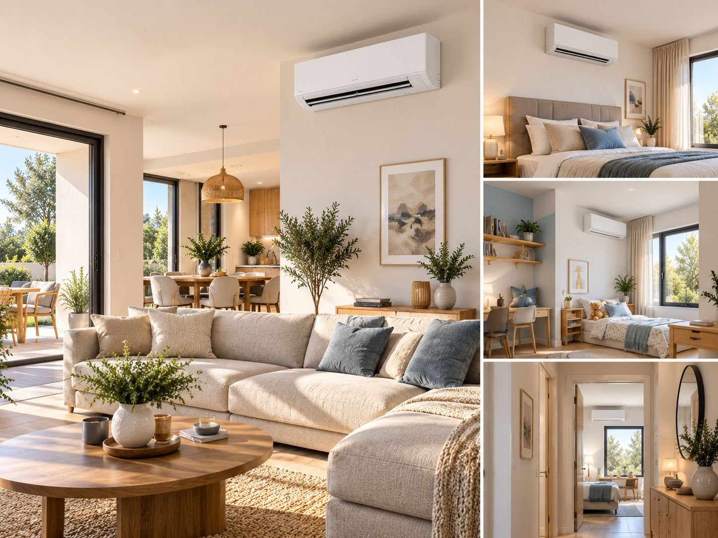 Climatisation réversible pour une ou plusieurs pièces dans un logement